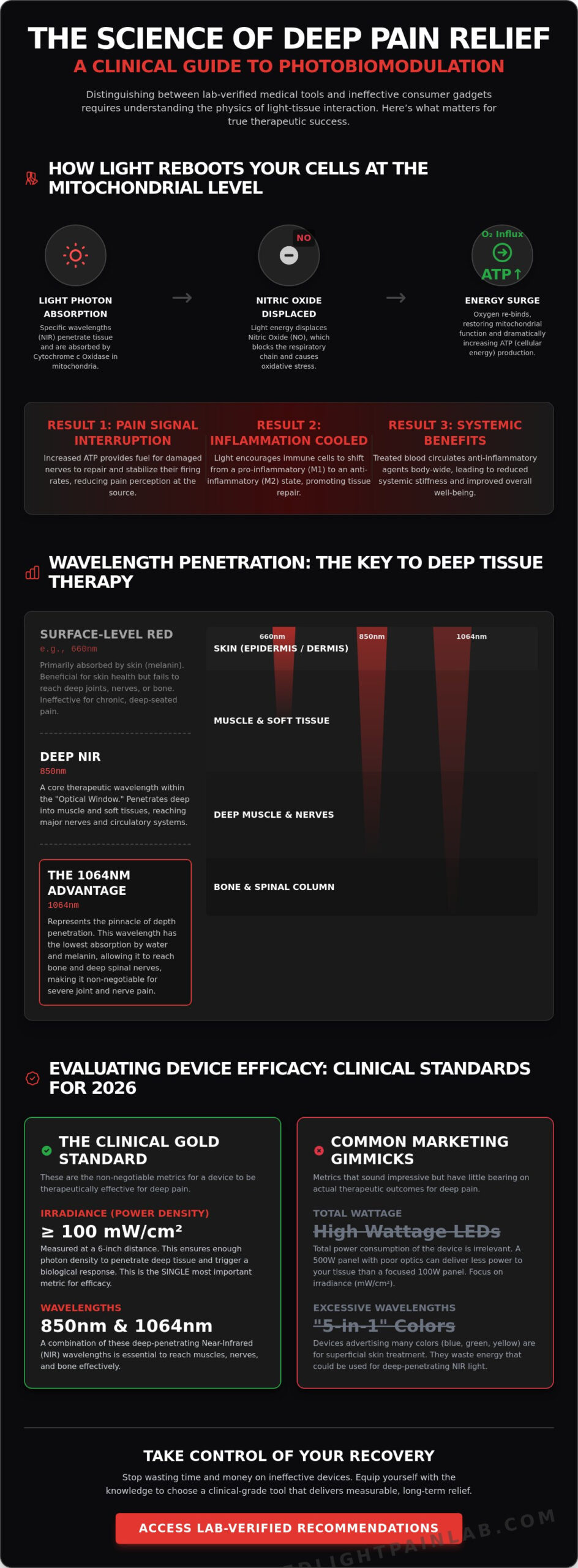 Red Light Therapy for Chronic Pain: A Clinical Guide to Wavelengths and Dosing