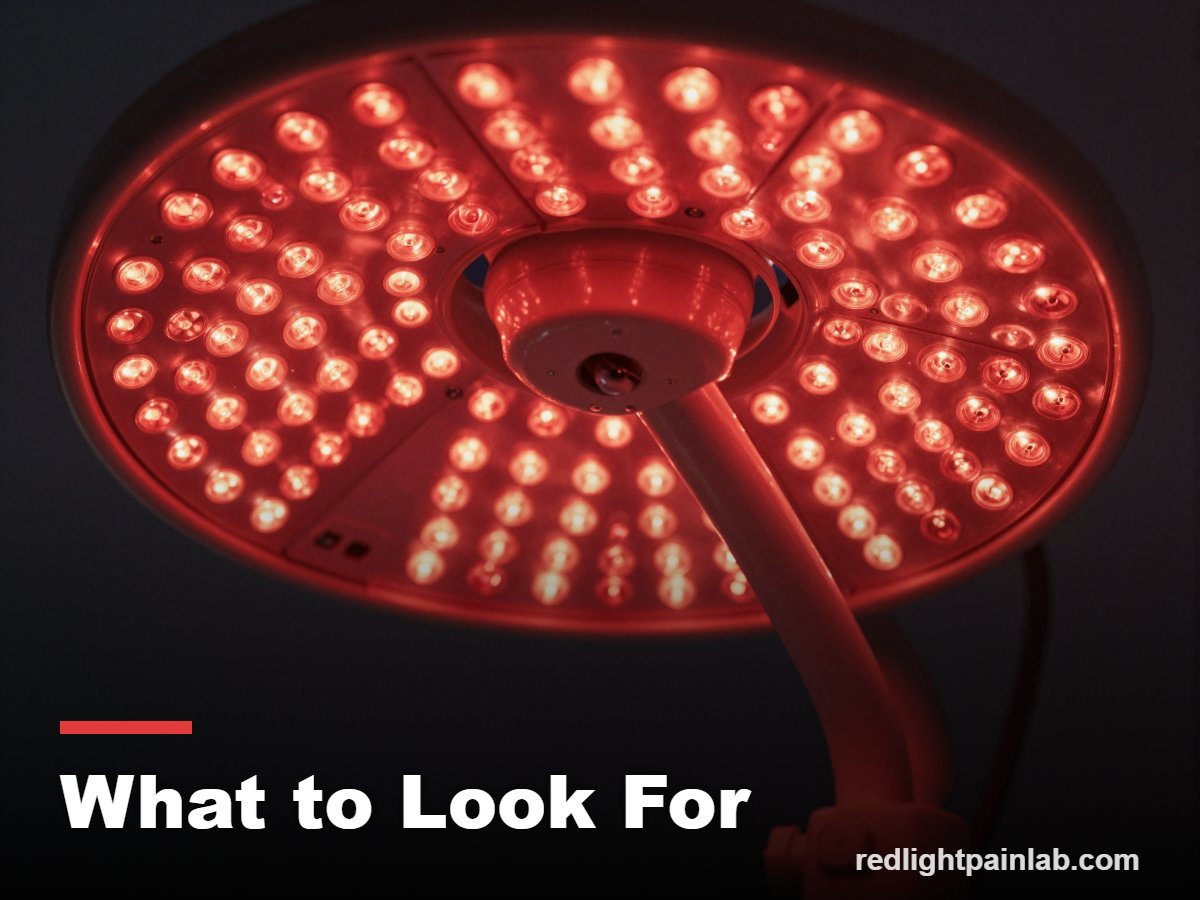 Close-up of a red light therapy panel LED surface