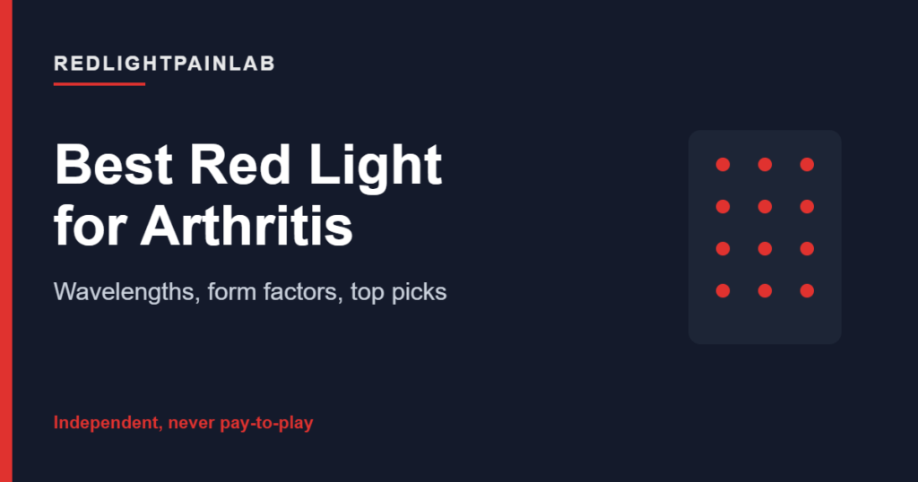 Branded cover: Best Red Light Therapy for Arthritis, by RedLightPainLab