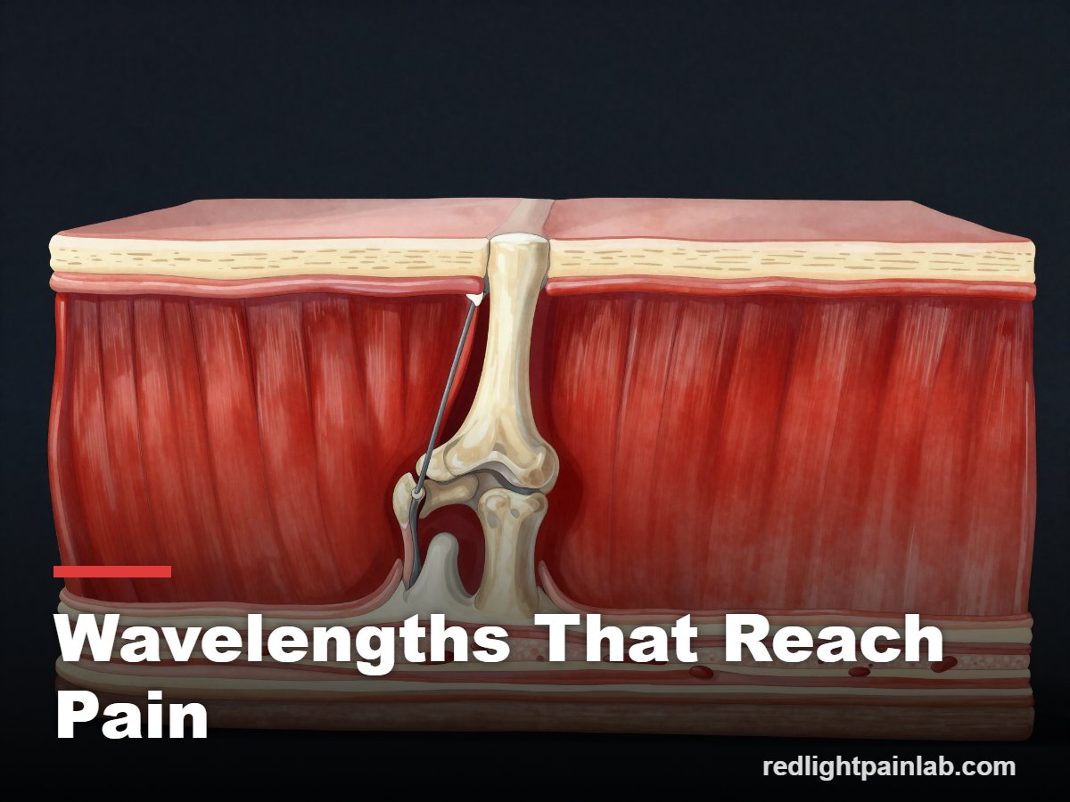 Red and near-infrared wavelengths reaching different tissue depths