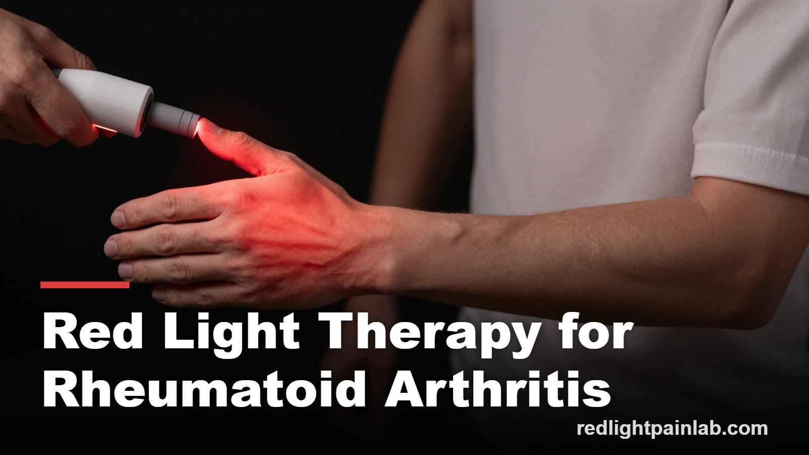 Red light therapy for rheumatoid arthritis, red light over inflamed joints