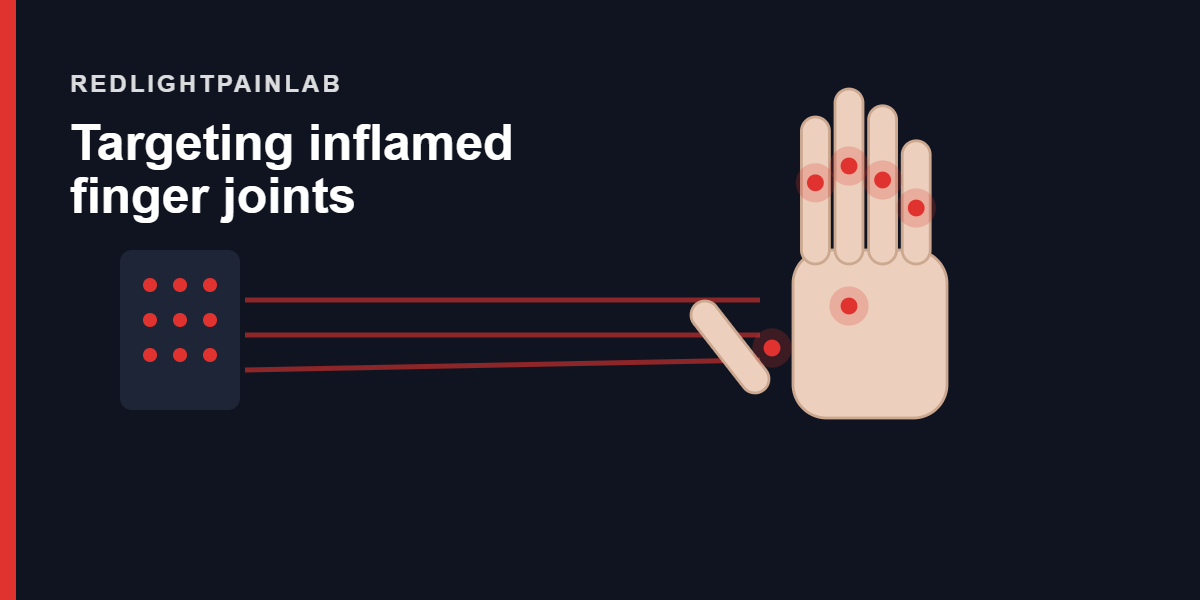 Red light therapy for rheumatoid arthritis, near-infrared light targeting inflamed finger joints