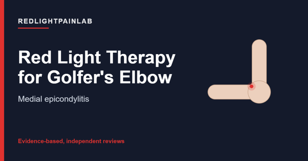 Branded cover: Red Light Therapy for Golfer's Elbow, by RedLightPainLab