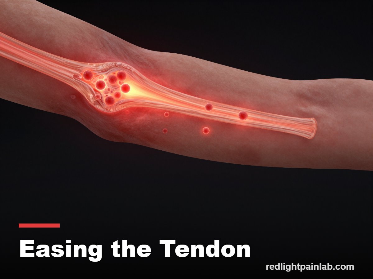How red light reaches the inner elbow tendon
