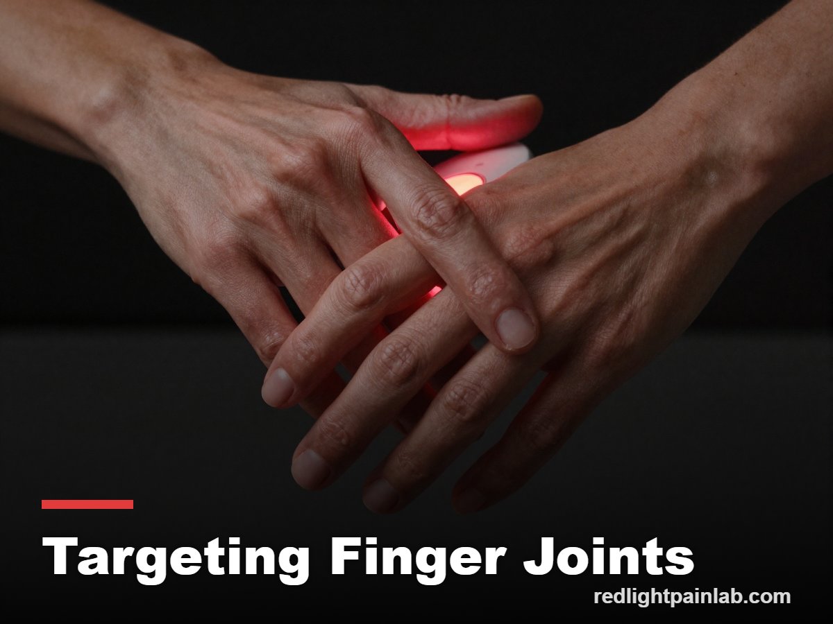 Red light therapy on arthritic finger joints
