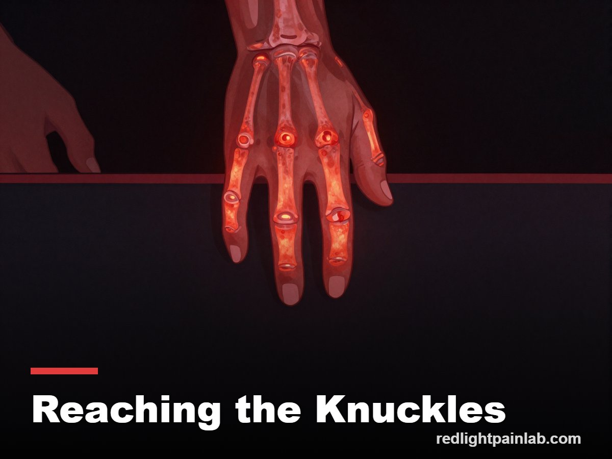 How red light reaches the small finger joints